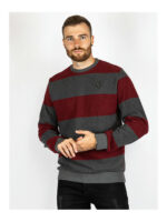 Свитер мужской серо-бордовый