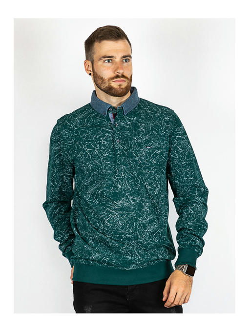 Батник мужской бирюзово-мраморный