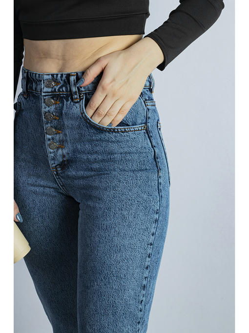 Джинсы женские синяя варенка — изображение 5