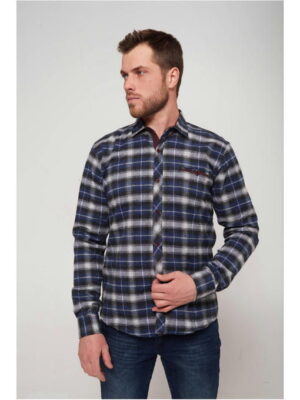 Рубашка мужская в клетку