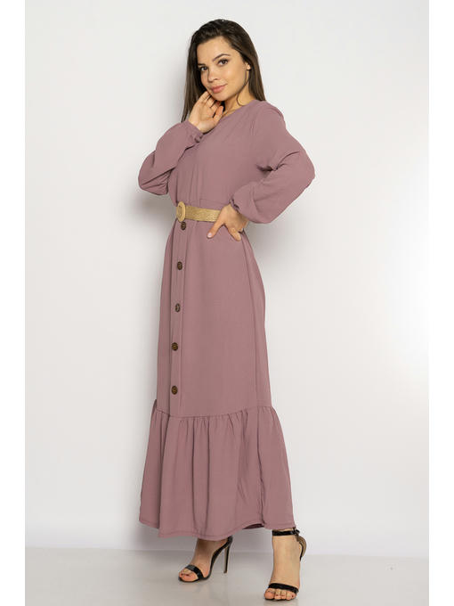 Легкое однотонное платье — изображение 12