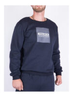 Свитшот мужской темно-синий на флисе