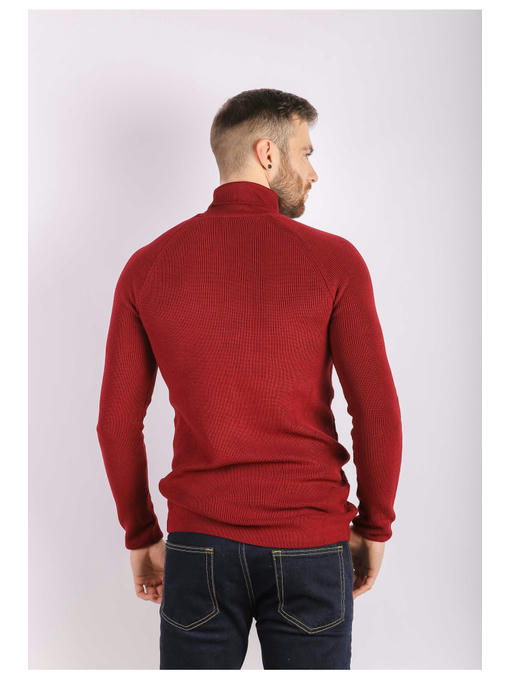 Бордовый мужской гольф — изображение 4