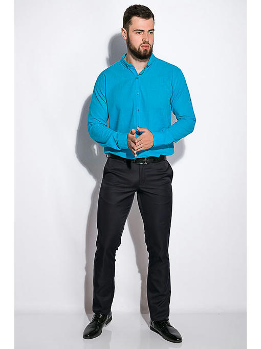 Деловая однотонная рубашкка — изображение 7