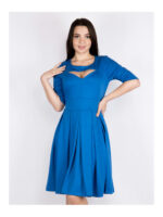 Платье батал цвет электрик