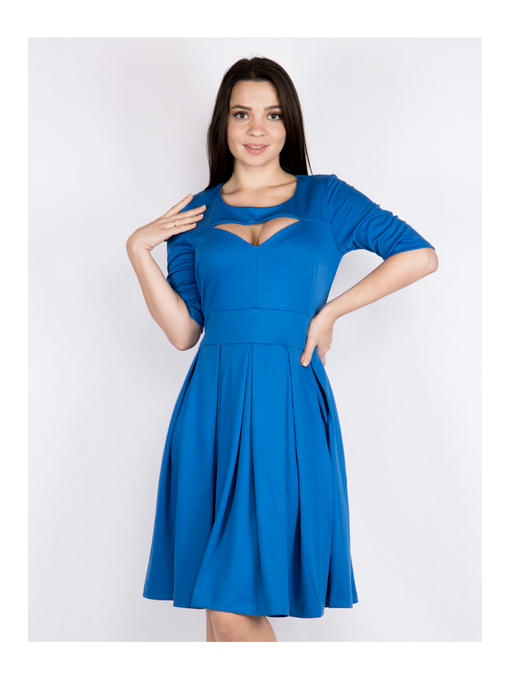 Платье батал цвет электрик