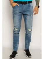 Джинсы мужские c потертостями