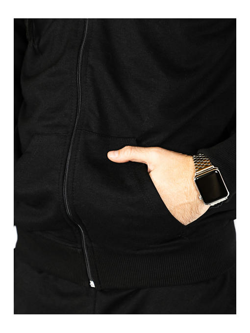 Костюм спортивный мужской черно-бордовый — изображение 6