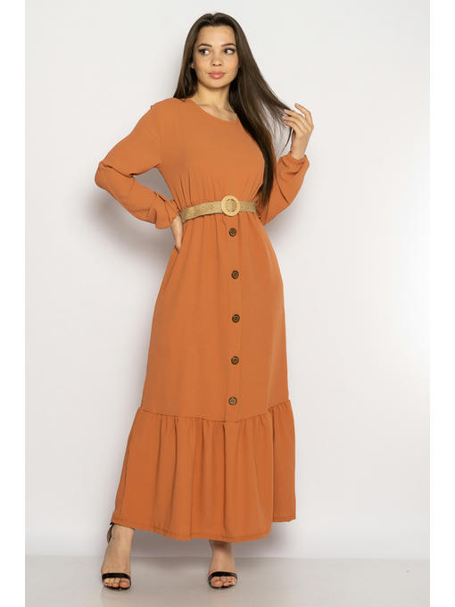 Легкое однотонное платье — изображение 6