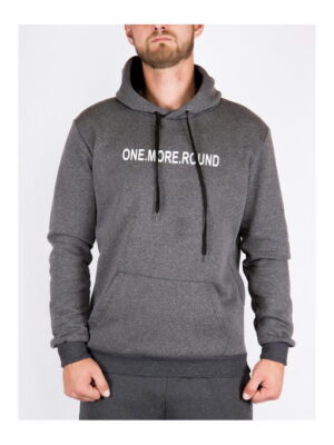 Худи мужское черное на флисе