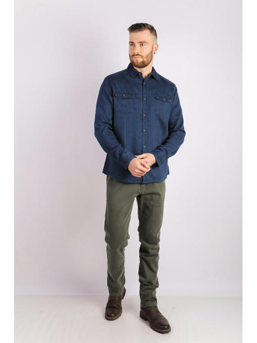 Рубашка мужская синяя — изображение 3