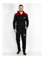 Костюм спортивный мужской черно-бордовый