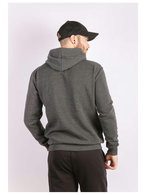 Темно-серое мужское худи на тонком флисе — изображение 3