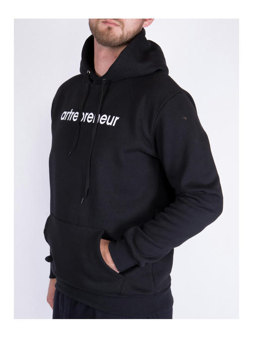 Худи мужское черное на флисе — изображение 2