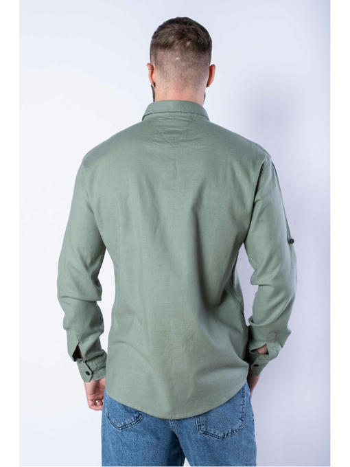 Рубашка с длинными рукавами в полоску — изображение 6