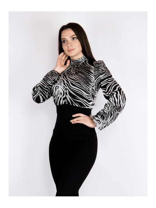 Комбинезон женский черно-белый — изображение 2