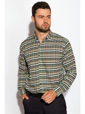 Рубашка в клетку с длинным рукавом