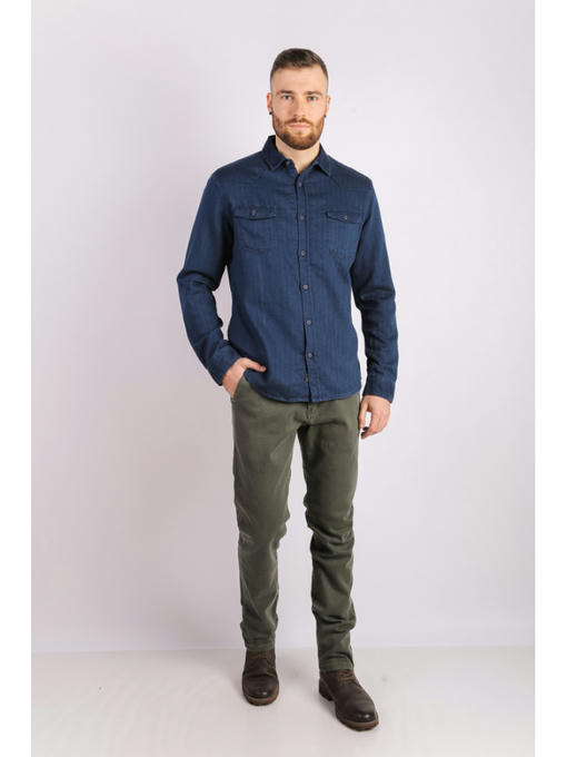 Рубашка мужская синяя — изображение 2