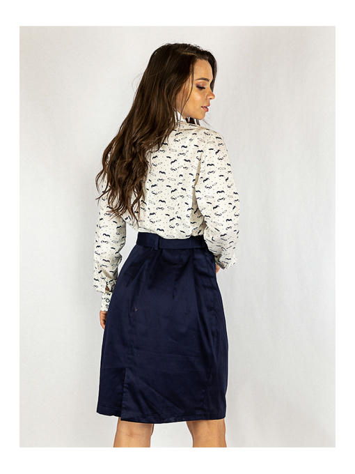 Платье батал бело-синее — изображение 4