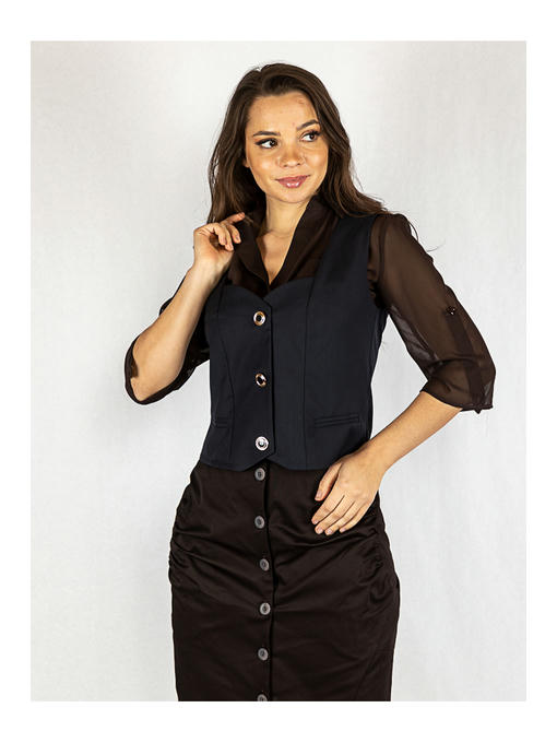 Жилет женский темно-синий — изображение 2