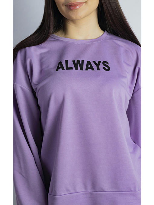 Свитшот женский сиреневый — изображение 5