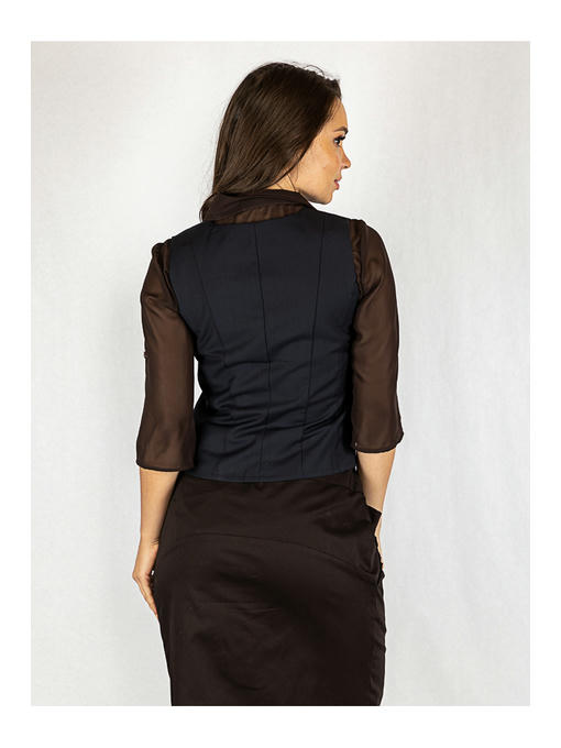 Жилет женский темно-синий — изображение 3