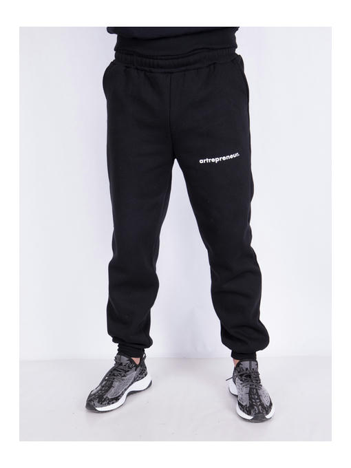 Брюки спортивные мужские черные на флисе — изображение 2