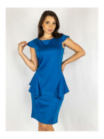 Платье батал синее