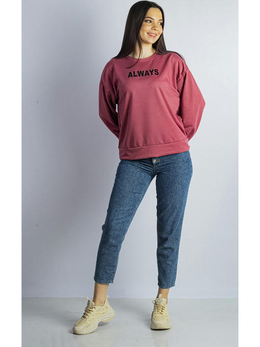 Свитшот женский пудровый — изображение 2