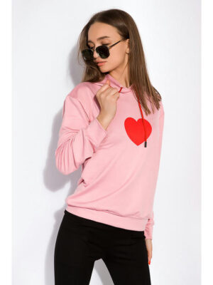 Женский худи с принтом Сердце