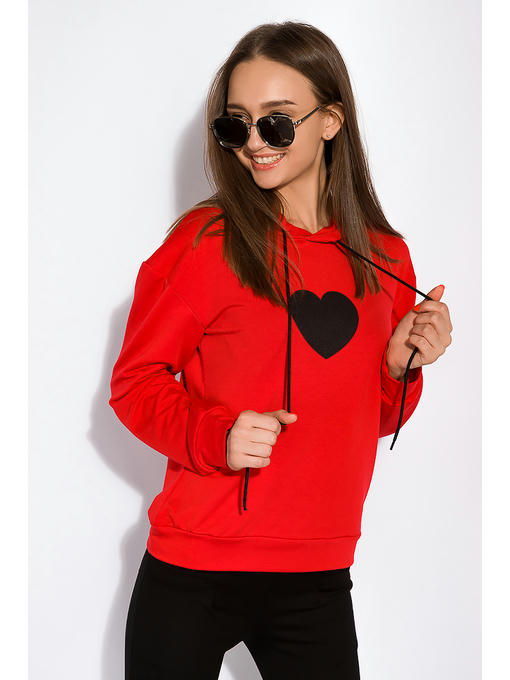 Женский худи с принтом Сердце — изображение 11