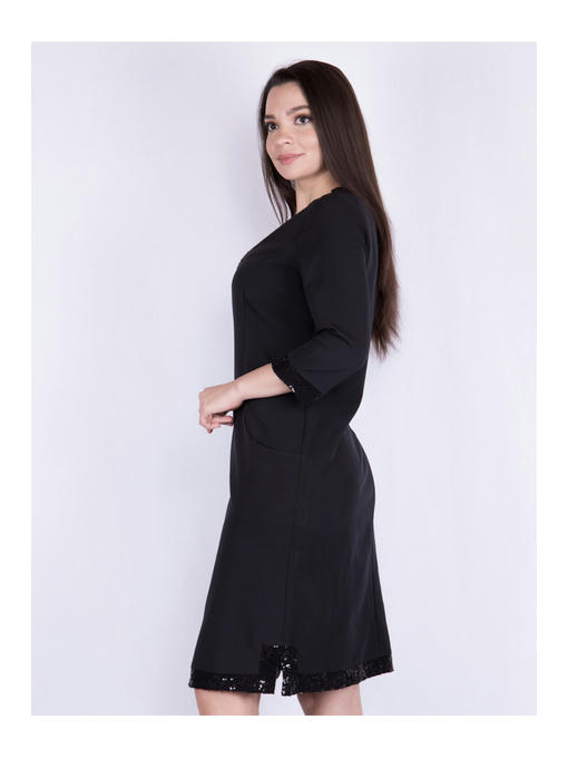 Платье батал черное — изображение 3