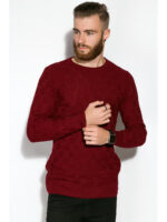 Джемпер с комбинированной вязкой