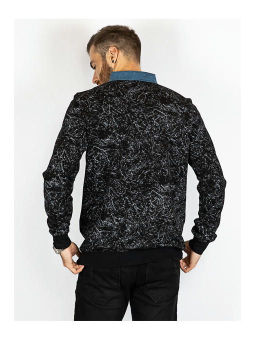 Батник мужской черно-мраморный — изображение 4