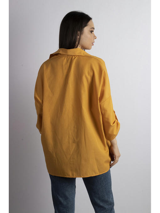 Рубашка женская горчичная — изображение 5