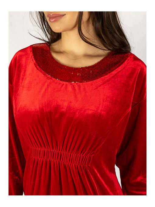 Платье батал красное — изображение 6