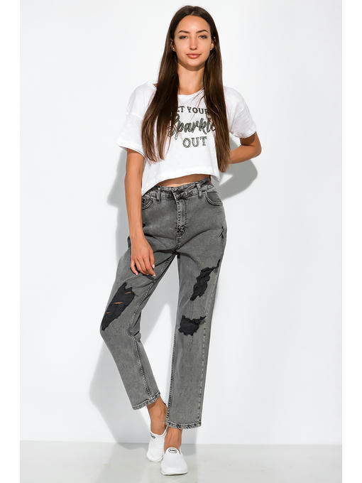 Джинсы рваные прямые — изображение 2