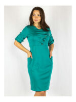 Платье батал бирюзовое