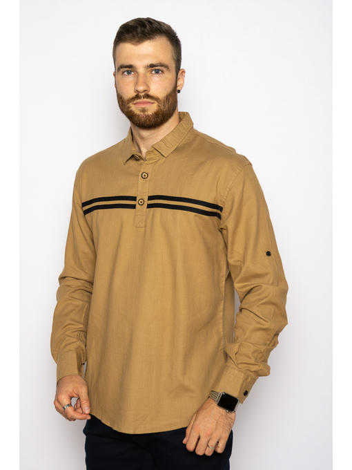 Рубашка с длинными рукавами в полоску — изображение 8