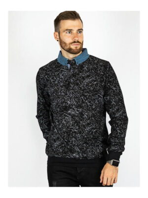 Батник мужской черно-мраморный