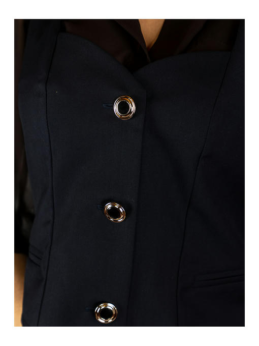 Жилет женский темно-синий — изображение 4