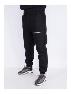 Брюки спортивные мужские черные на флисе