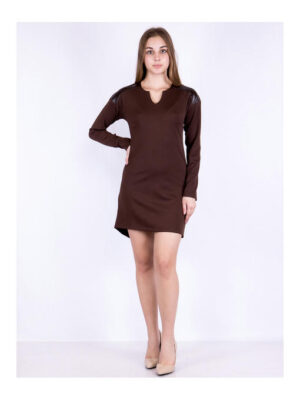 Платье коричневое
