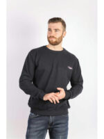 Свитшот мужской темно-синий на тонком флисе