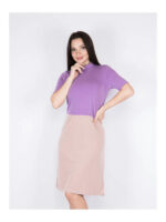 Платье сиренево-бежевое