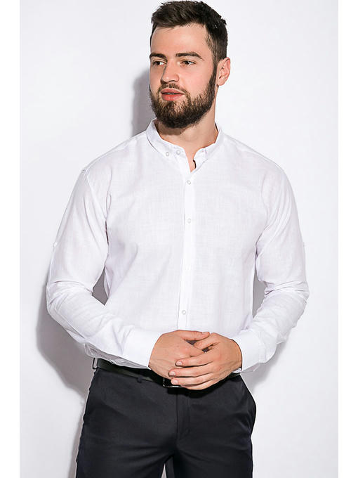 Деловая однотонная рубашкка — изображение 3