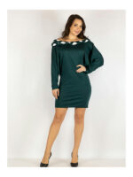 Платье зелено-белое