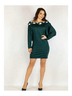 Платье зелено-белое