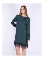 Платье цвет бутылочный