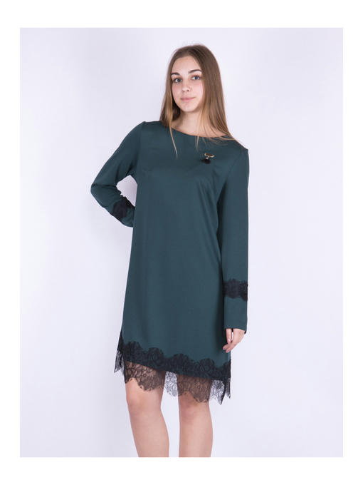 Платье цвет бутылочный